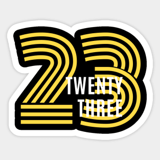 2023. Simple Typography Black And Gold 2023 Design Sticker